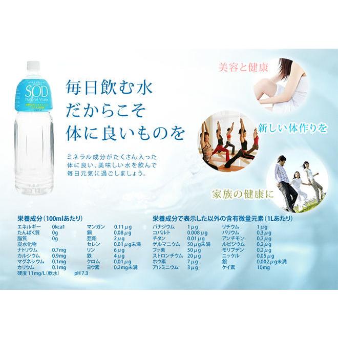 ナチュラルウォーター 2L 【6本セット】 SOD 水 : 寝具天国 Yahoo!店