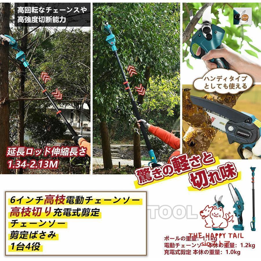 充電式 電動 高枝電動のこぎり | 高枝切り チェーンソー 高枝切り充電 