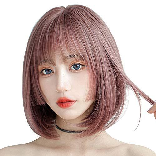 注目ショップ メンズアクセサリー ウィッグ ボブ ショート Candybay 姫カットストレート 姫髪 フルウィッグ 耐熱 自然 小 劾果 原宿ロリータ女性用 かつら ぱっつん 前髪 Www Threeriversofs Com