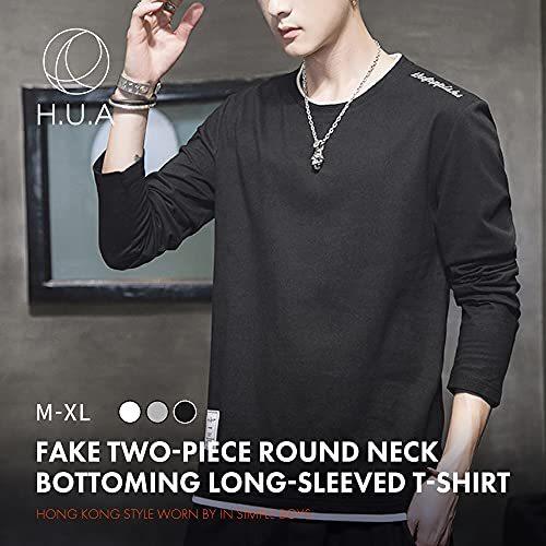 ５５ 以上節約 スーツ フォーマル エイチユーエー メンズ 長袖tシャツ 韓国 トレンド 無地 クルーネック カットソー ビッグシルエット 秋冬 春夏 ロンt シンプル お洒落 人気 Www Threeriversofs Com