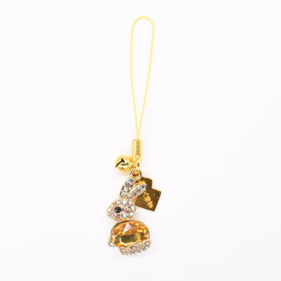 開運 幸運来福 幸せを運ぶ ラインストーン入り 兎 飛躍守り 当宮にて