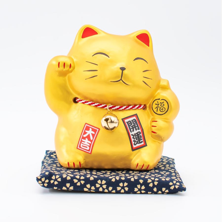 開運 白崎八幡宮 金運福運 マネー来ねこ【貯金箱】 金運/招き猫/置物