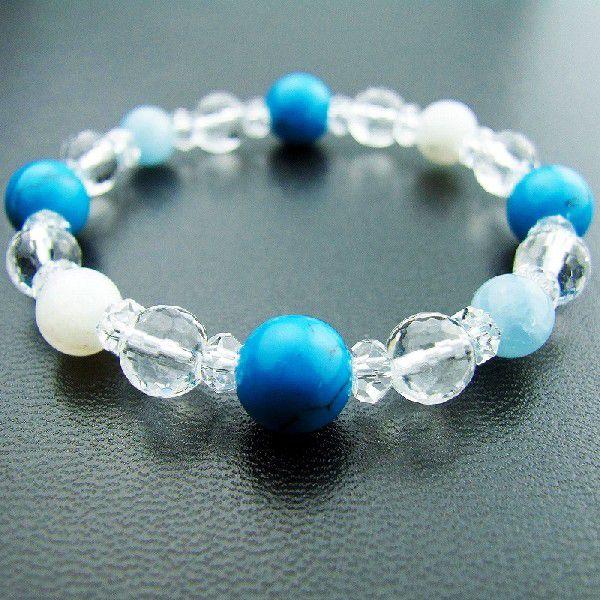 開運 交通安全・旅行安全祈願 アクアマリン ブルームーンストーン ペア