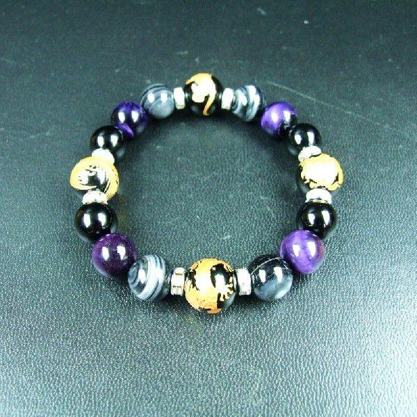 開運 風水四神獣 オニキス・天眼石・パープルタイガーアイ