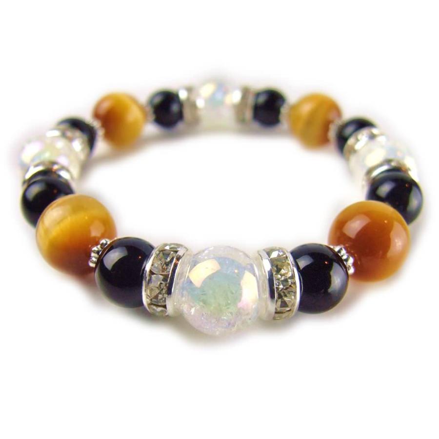 開運 金運/仕事運 ゴールドタイガーアイ 爆裂水晶オーラ