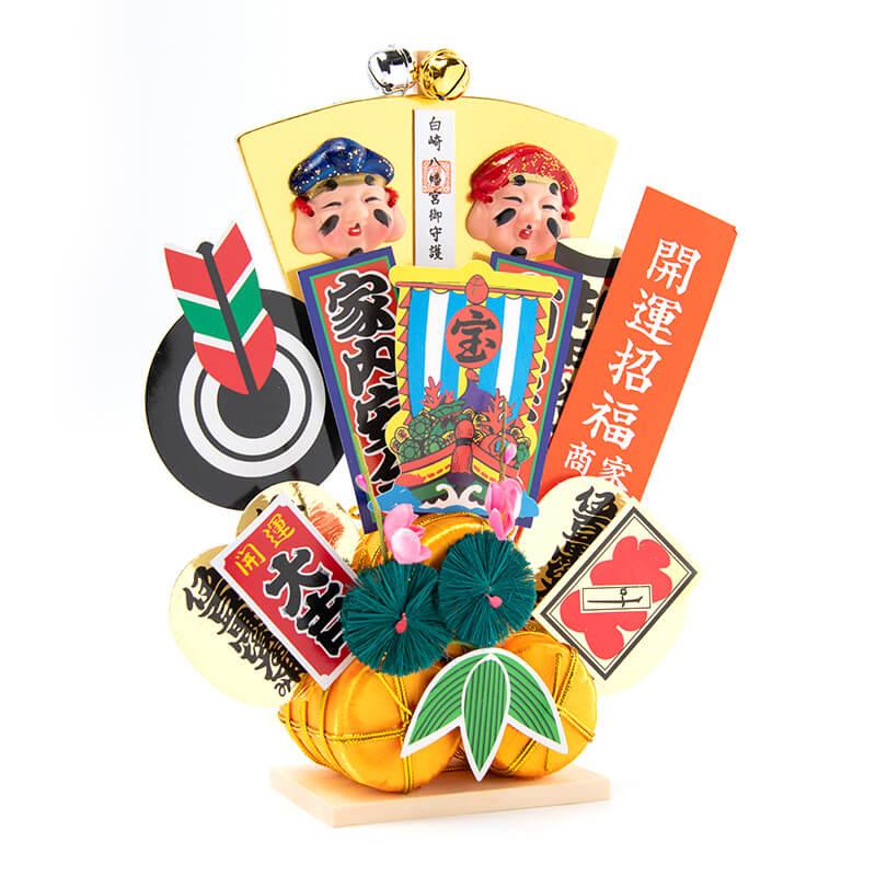 開運 三つ俵 二福神・俵飾り 縁起物/開運招福/金運隆昌/商売繁昌/家内