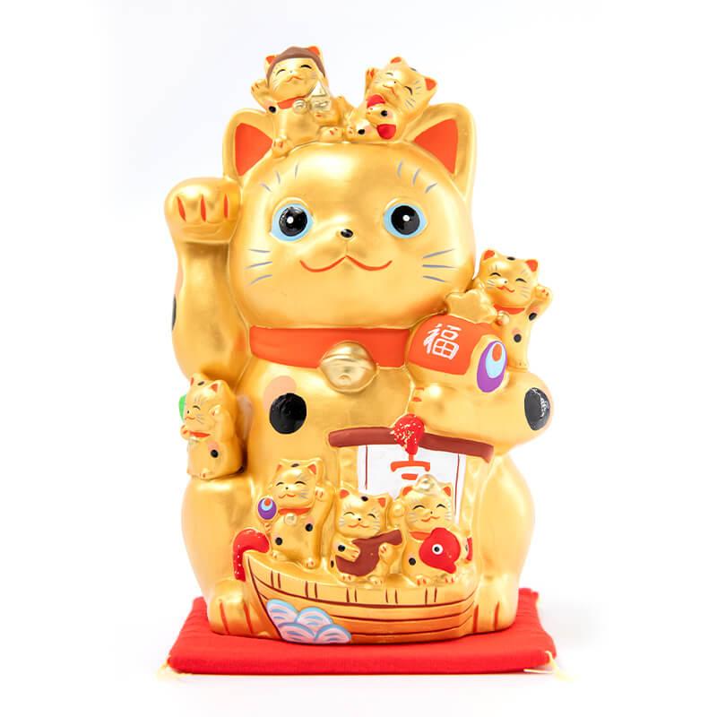 開運 金運財運UP 風水金運招福づくし招き猫七福神白崎八幡宮で祈願済み