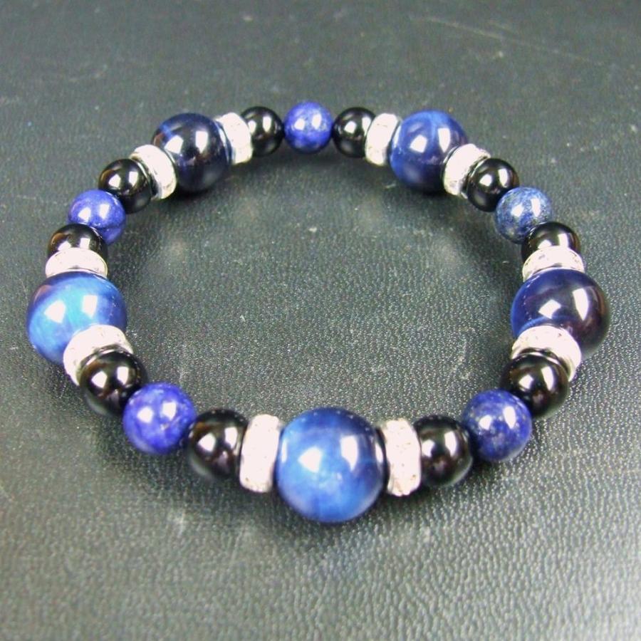 ライトブルータイガーアイブレスレット 開運 仕事運・人間関係運向上AAAライトブルータイガーアイ