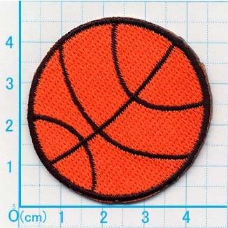アイロンワッペン/刺繍/アップリケ/バスケットボールM/3枚セット