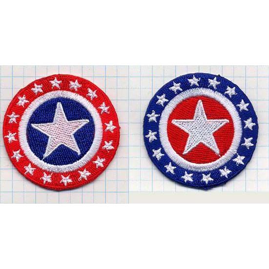 送料63円 スターエンブレム 赤青2色セット アイロンワッペン 刺繍 アップリケ 星マーク Ap アジアの布 しりぽーん 通販 Yahoo ショッピング