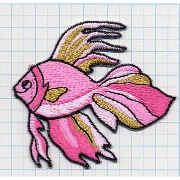 送料63円 熱帯魚ベタ ピンク アイロンワッペン 刺繍 アップリケ 魚 さかな 水族館 リゾート 海 南国 103 Ap アジアの布 しりぽーん 通販 Yahoo ショッピング