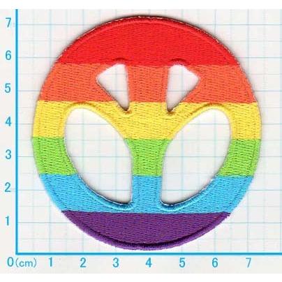 送料63円 レインボーピースマーク アイロンワッペン 刺繍 アップリケ Peaceマーク Ap アジアの布 しりぽーん 通販 Yahoo ショッピング