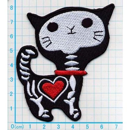 送料63円 スカルキャット アイロンワッペン 刺繍 アップリケ 動物 ネコ ねこ 猫 Ap アジアの布 しりぽーん 通販 Yahoo ショッピング
