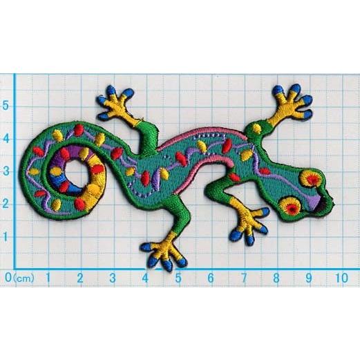 送料63円 アートトカゲ アイロンワッペン 刺繍 アップリケ 動物 とかげ Ap アジアの布 しりぽーん 通販 Yahoo ショッピング