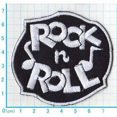 アイロンワッペン/刺繍/アップリケ/Rock'n RollロゴA/ロックンロール