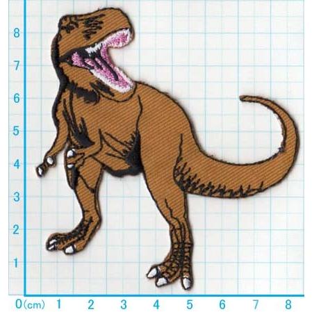 アイロンワッペン/刺繍/アップリケ/ T-REX/恐竜/動物/ティラノサウルス