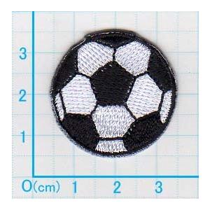 アイロンワッペン/刺繍/アップリケ/サッカーボールs3枚セット