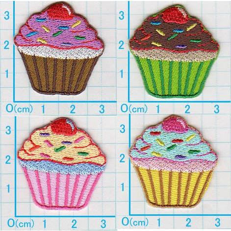 送料63円 カップケーキs 4色セット アイロンワッペン 刺繍 アップリケ スイーツ クッキング Ap アジアの布 しりぽーん 通販 Yahoo ショッピング