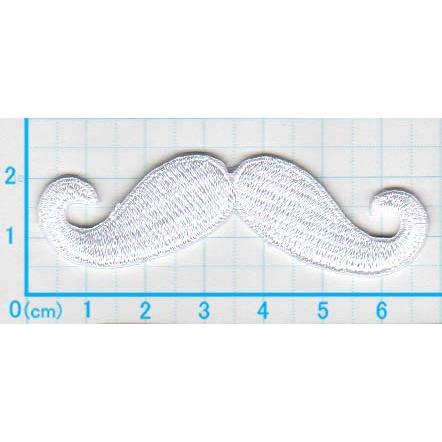 送料63円 ひげマーク 白 アイロンワッペン 刺繍 アップリケ 装飾模様 Ap アジアの布 しりぽーん 通販 Yahoo ショッピング