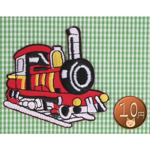 送料63円 機関車m赤 アイロンワッペン 刺繍 アップリケ 汽車 乗り物 レトロ 鉄道 125 Ap アジアの布 しりぽーん 通販 Yahoo ショッピング