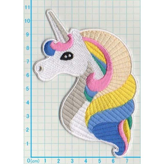 アイロンワッペン/刺繍/アップリケ/パステルユニコーン/動物 