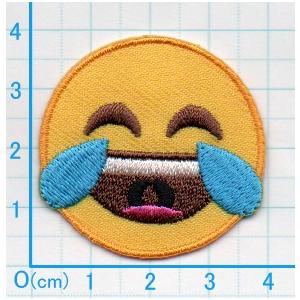 送料63円 うれし泣きフェイスs 絵文字 2枚セット アイロンワッペン 刺繍 アップリケ 泣き笑顔いマーク Snsアイコン 小さなワッペン Ap アジアの布 しりぽーん 通販 Yahoo ショッピング