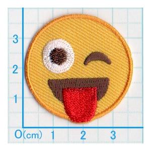 送料63円 アッカンベーs 絵文字 2枚セット アイロンワッペン 刺繍 アップリケ あかんべーマーク Snsアイコン Ap アジアの布 しりぽーん 通販 Yahoo ショッピング