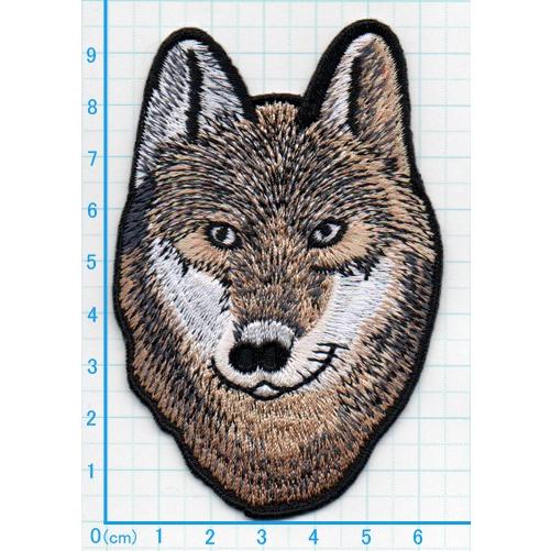 アイロンワッペン/刺繍/アップリケ/フォックスフェイス/動物/キツネ