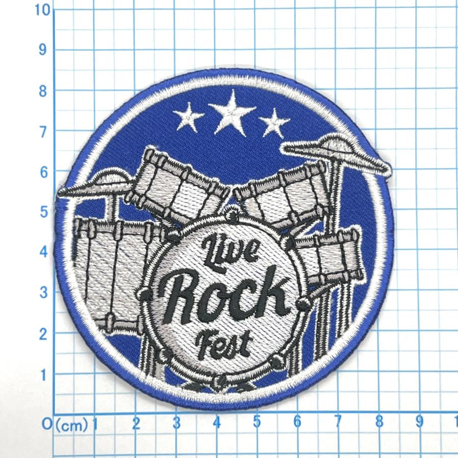 アイロンワッペン/刺繍/アップリケ/ドラムマーク/The Rock fes/ロック