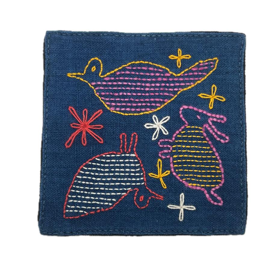 エスニックモチーフ刺繍 アジアン雑貨手芸材料 プリミティブアート