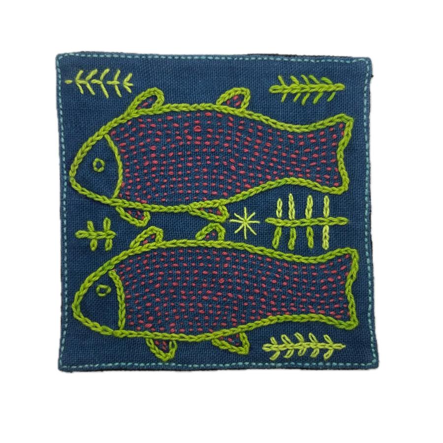 エスニックモチーフ刺繍 アジアン雑貨手芸材料 プリミティブアート