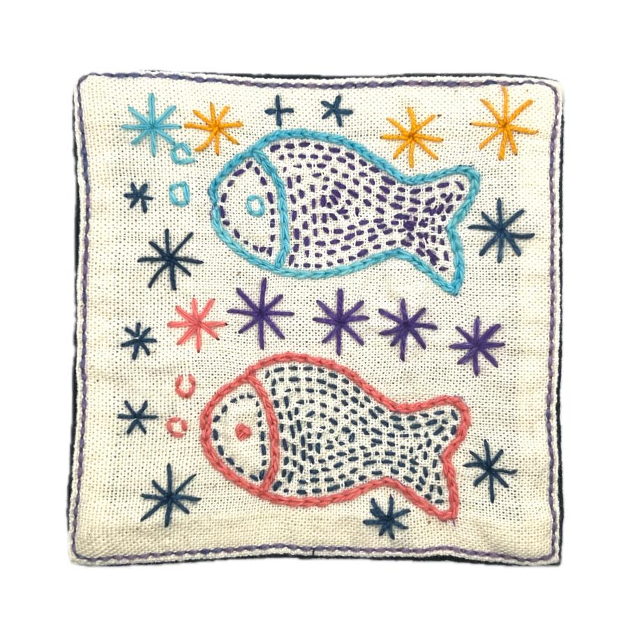 刺繍民俗アート ハンドメイトボリビア エスニックモチーフ刺繍 アジアン雑貨手芸材料 プリミティブアート