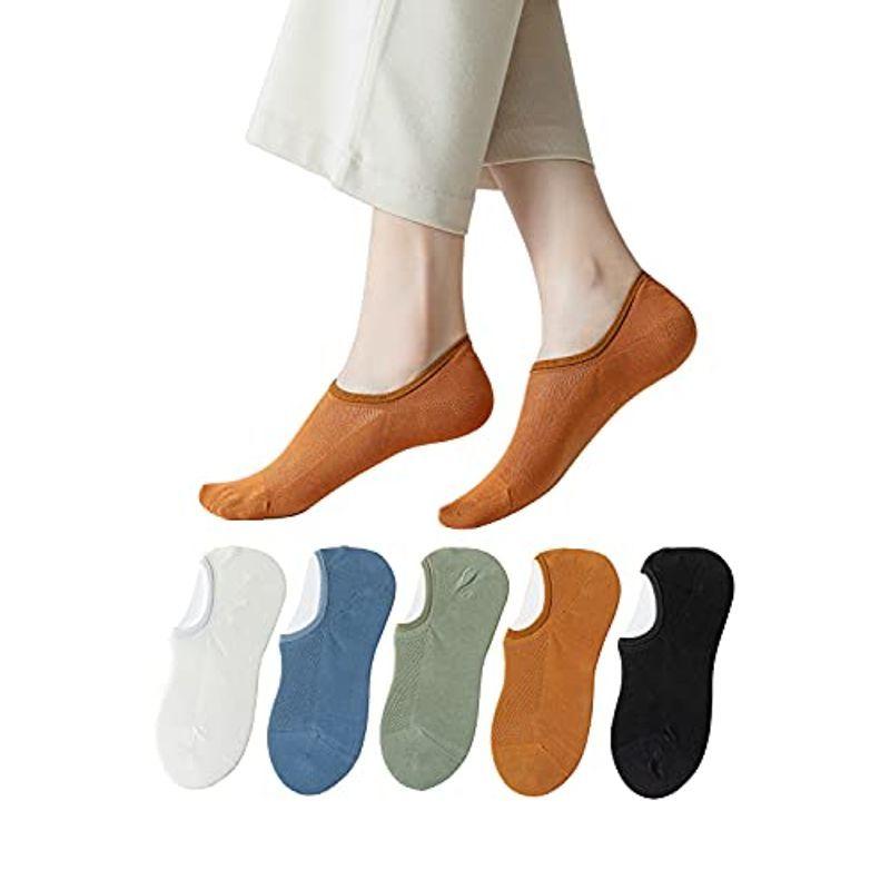 靴下 レディース 5足組 ソックス 脱げない 通気性抜群 浅履き くるぶし コットン 靴