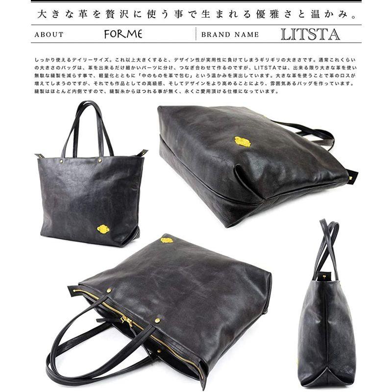 リティスタ トートバッグ 本革 レザー B4 A4 日本製 Zip Tote Bag