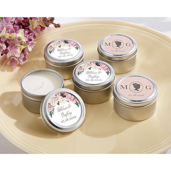 名入れ プチギフト 25個セット おしゃれ かわいい カメオ 花柄 ミニキャンドル 結婚式 パーティー イニシャル 日付 プレゼント アメリカ 輸入雑貨 いいスタイル