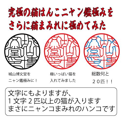 超ニャン鑑極み 印鑑 はんこ 猫 オーダー 可愛い アクリル 12ミリ 認印 銀行印 実印｜siroji2001｜03