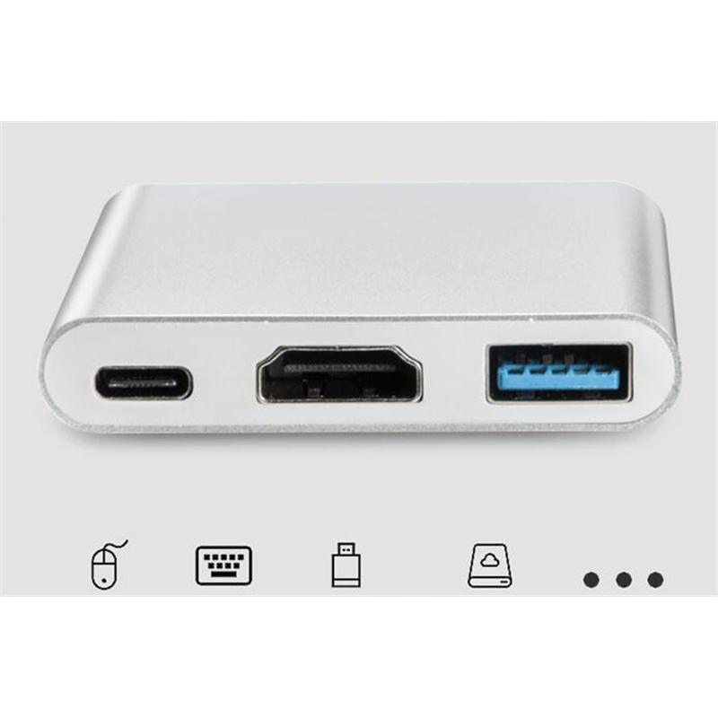 Type-C 変換アダプター HDMI 4K 3in1 変換ケーブル タイプC iphone Mac 耐久 断線 防止 USB 変換器 変換ケーブル｜sirokumasutoa｜12