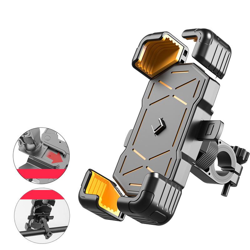 自転車 スマホホルダー 自動ロック バイク用 スマホスタンド