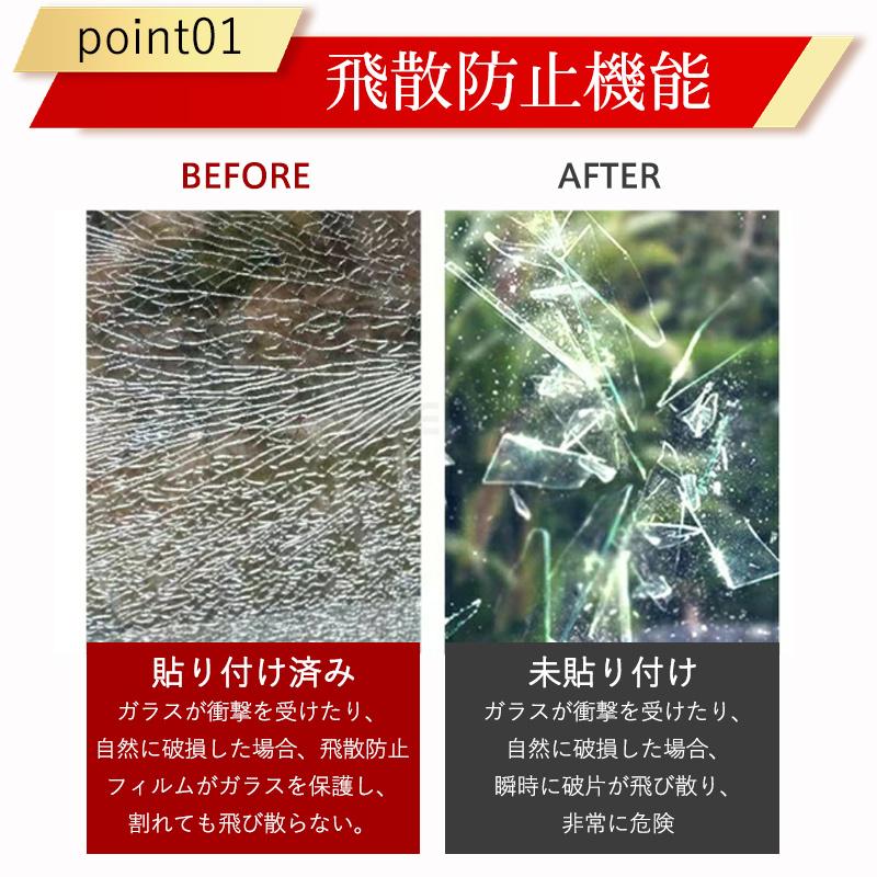 防犯フィルム 窓ガラス 2枚セット 透明 ガラス専用防犯フィルム 飛散