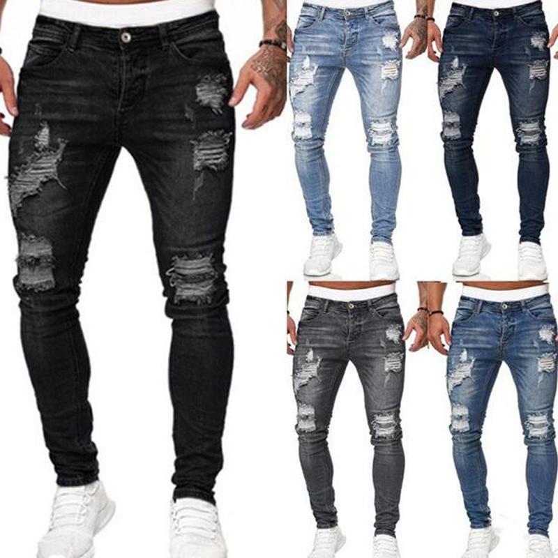 爆売中 スキニーデニム ジーパンツ メンズ ボトムス ジーンズ ジーパン ダメージ加工 ストレッチ メンズファション スキニーパンツ 大きいサイズ 定番 人気