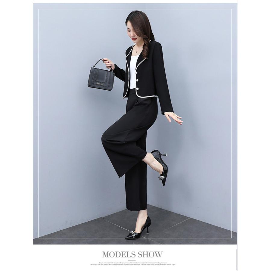 スーツ セットアップ レディース パンツスーツ セレモニースーツ ワイドパンツ 2点セット 通勤 オフィス Ol 卒業式 入学式 普段使い Hx21jan30vxftz12 しろくまstore 通販 Yahoo ショッピング