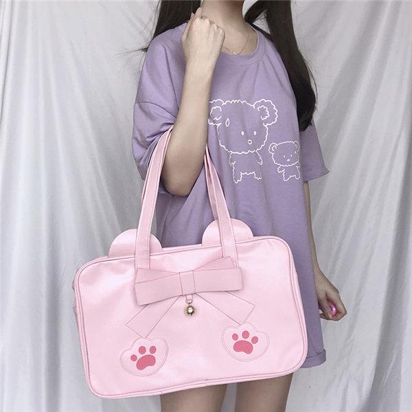 スクールバッグ リボン 可愛い レディース 学生カバン 女子 通学 高校生 大容量 軽量 部活 おしゃれ Jk 仮装 大きめ 誕生日 超人気 高級感 Hx21jun28rszfb02 しろくまstore 通販 Yahoo ショッピング