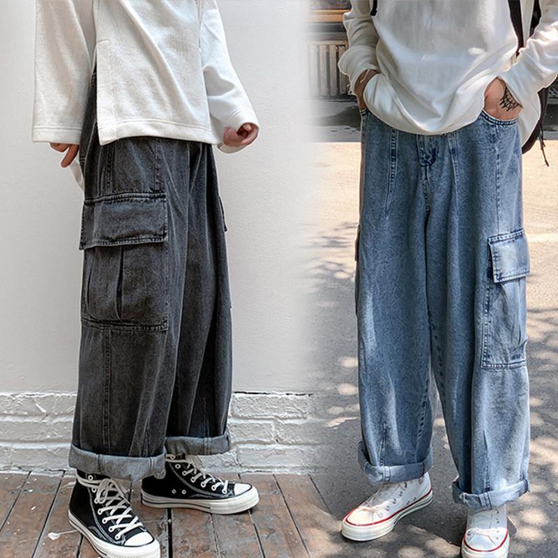ワイドパンツ メンズ デニムパンツ ジーンズ 春 夏 ボトムス バギーパンツ 太め おしゃれ ゆったり ストリート 大きいサイズ ゆったり Hx22feb30nktnzk15 しろくまstore 通販 Yahoo ショッピング