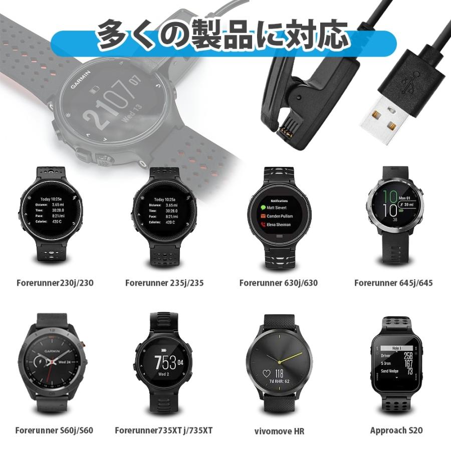 Garmin スマートウォッチ 充電ケーブル クリップ式 高耐久 ガーミン  
