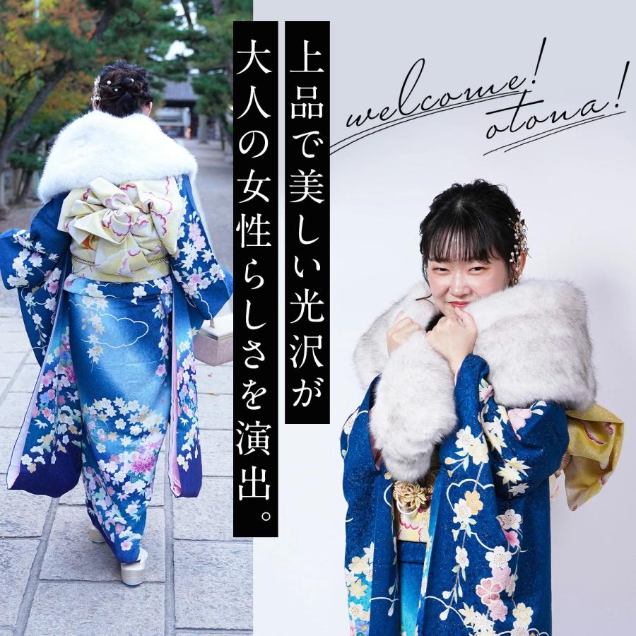 ファー ショール フェイクファー 成人式 振袖 大ボリューム フォックス