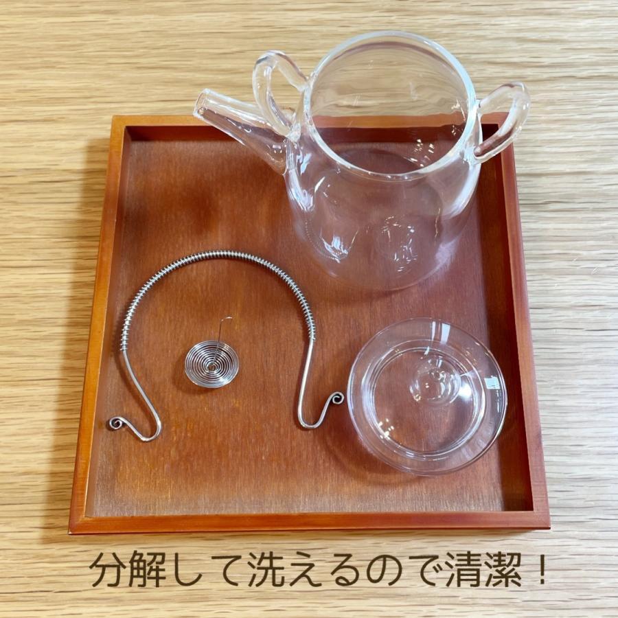 色の変化も楽しむガラスの急須 おしゃれ 紅茶 お茶 ティーポット 急須