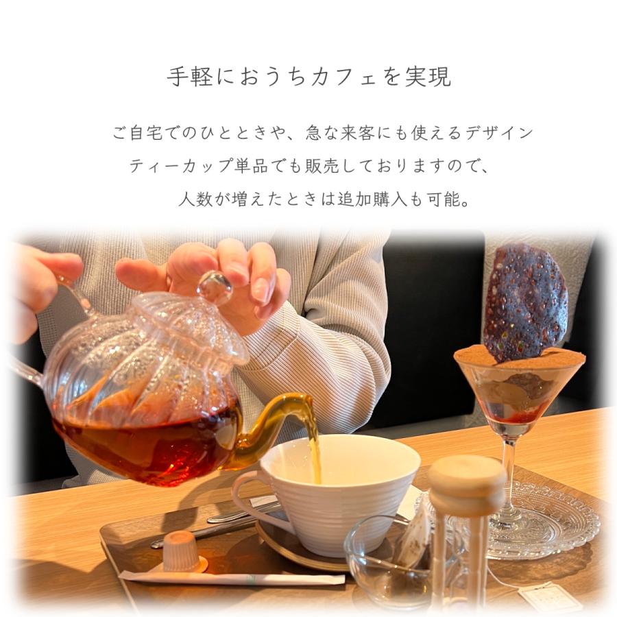 ガラスのティーポットセット 耐熱ガラス ポット カップ ソーサー 薄口