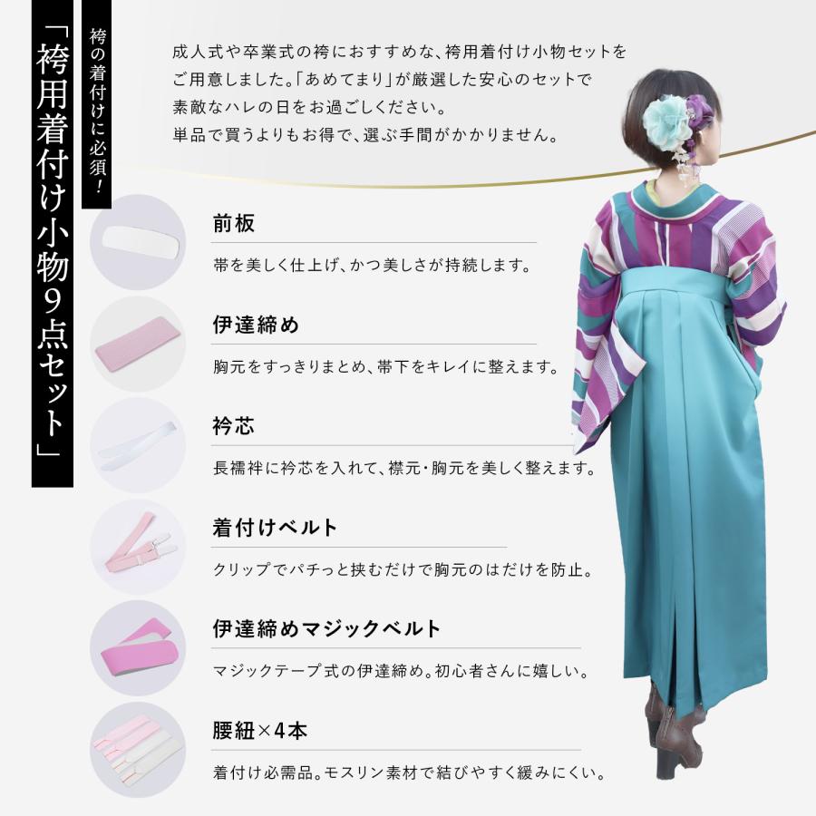 着付けセット 9点セット 袴用 二尺袖用 浴衣用 着物全般 万能 着付け