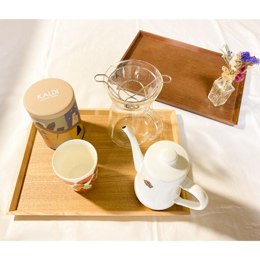 お得な2枚セット】木製トレー カフェトレー 長方形 トレイ 木の