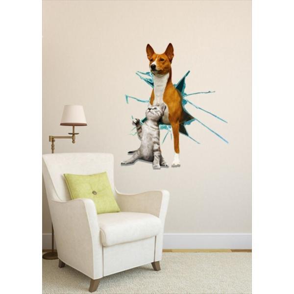 ウォールステッカー トリック アート 3d 犬や猫 オーダーメイド トリックアートシリーズ シール はがせる 壁紙 防水 シルキーウォールステッカー専門店 通販 Yahoo ショッピング